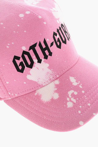 Cappello Baseball GOTH GURL in Tinta Unita Effetto Acid-Wash