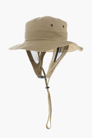 Cappello Bucket in Gabardina di Cotone con Cordino