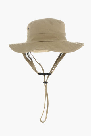 Cappello Bucket in Gabardina di Cotone con Cordino