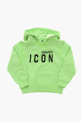 ICON 기모 코튼 후디 프린트 로고