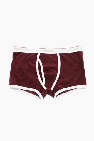 Stretch Cotton Trunk with Logoed Waistband