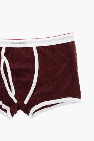Stretch Cotton Trunk with Logoed Waistband