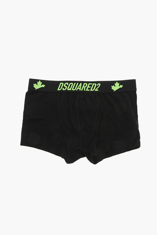 Stretch Cotton Trunk with Logoed Waistband