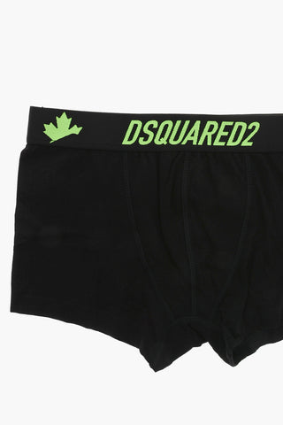 Stretch Cotton Trunk with Logoed Waistband
