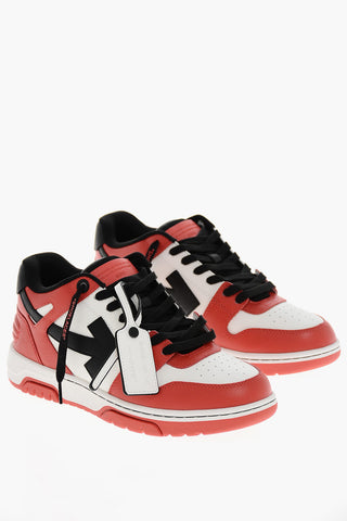 Two-Tone Leather Mid Sneakers OUT OF OFFICE