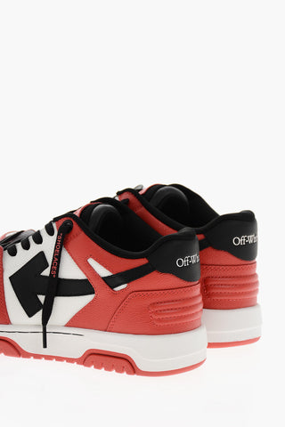 Two-Tone Leather Mid Sneakers OUT OF OFFICE