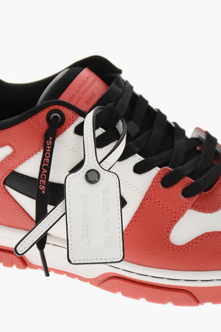 Two-Tone Leather Mid Sneakers OUT OF OFFICE