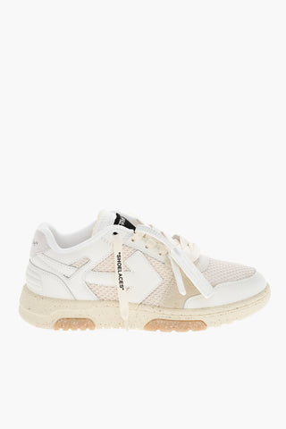 Canvas OUT OF OFFICE Sneakers with Leather Details