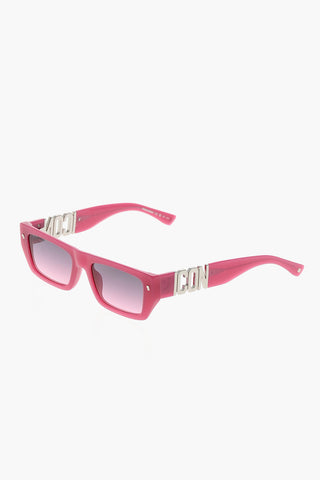 ICON Solid-Color Sunglasses with Rectangular Frame