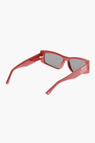 ICON Solid-Color Sunglasses with Contrasting Logo