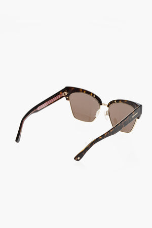 Cat-Eye-Sonnenbrille Schildpatt mit goldenen Metalldetails