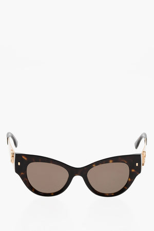 Cat-Eye-Sonnenbrille mit goldfarbenen Metall-Details