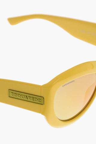 Occhiali da Sole in Tinta Unita con Lenti Specchiate