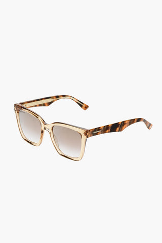 Sonnenbrille im Animal-Print mit verspiegelten Gläsern