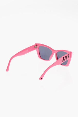 Cat-Eye Sunglasses with Icon Lettering on the Lenses