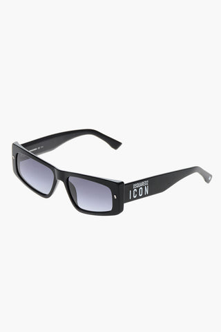 ICON Solid-Color Cat-Eye Sunglasses with Contrasting Logo