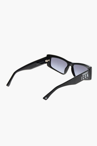 ICON Solid-Color Cat-Eye Sunglasses with Contrasting Logo