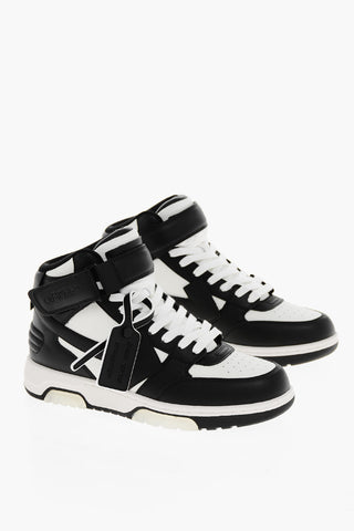 Two-Tone Leather Mid Sneakers OUT OF OFFICE