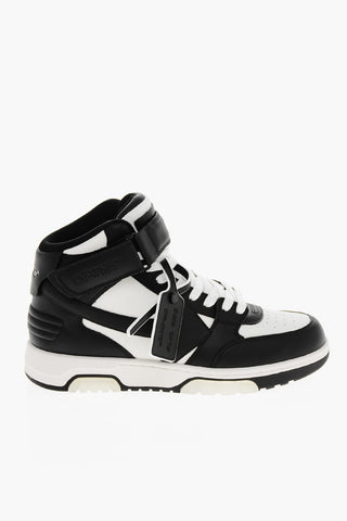 Two-Tone Leather Mid Sneakers OUT OF OFFICE