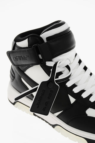 Two-Tone Leather Mid Sneakers OUT OF OFFICE