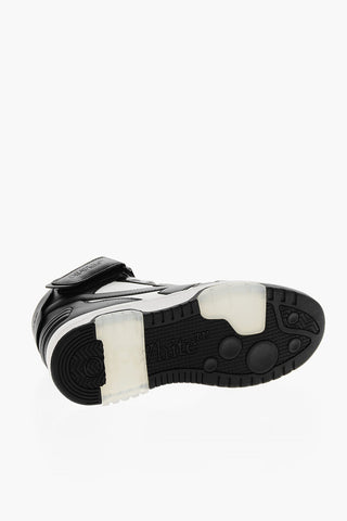 Two-Tone Leather Mid Sneakers OUT OF OFFICE