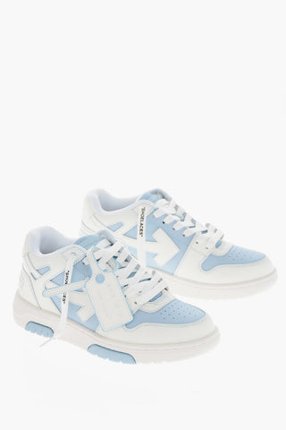 Two Tone Leather OUT OF OFFICE Mid-top Sneakers