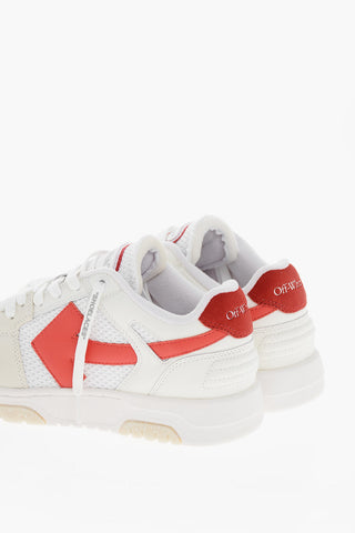 Mid Fabric-and-Leather Sneakers OUT OF OFFICE