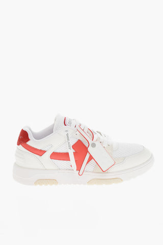 Mid Fabric-and-Leather Sneakers OUT OF OFFICE
