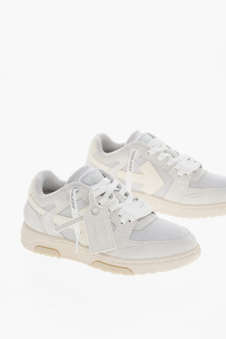 Suede OUT OF OFFICE Sneakers with Canvas Inserts