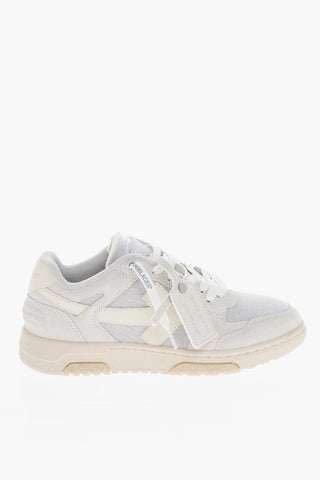 Suede OUT OF OFFICE Sneakers with Canvas Inserts