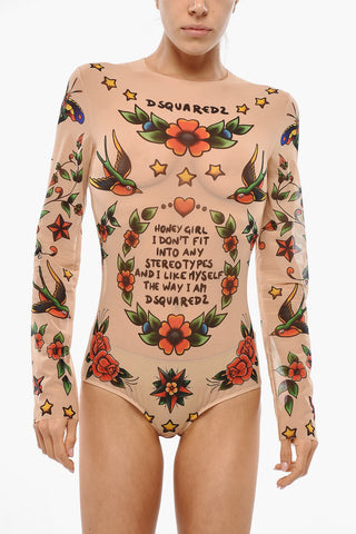 HONEY Body in Mesh Motivo Tattoo