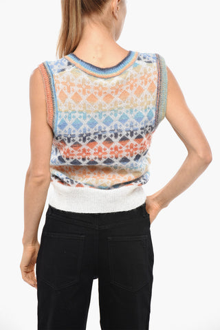 Ärmelloses Stricktop mit Argyle-Muster