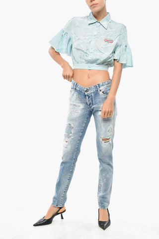 Slim Fit Jeans JENNIFER Acid Wash Effect 14cm