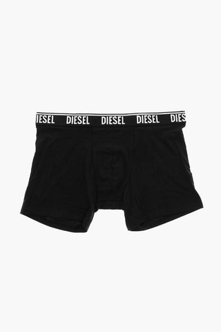 Set Of 5 Stretch Cotton Boxers With Logo Elastic