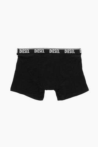 Set Of 5 Stretch Cotton Boxers With Logo Elastic