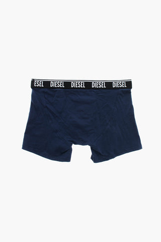 Set Of 3 Stretch Cotton Boxers With Logo Elastic