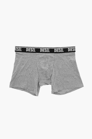 Set Of 3 Stretch Cotton Boxers With Logo Elastic