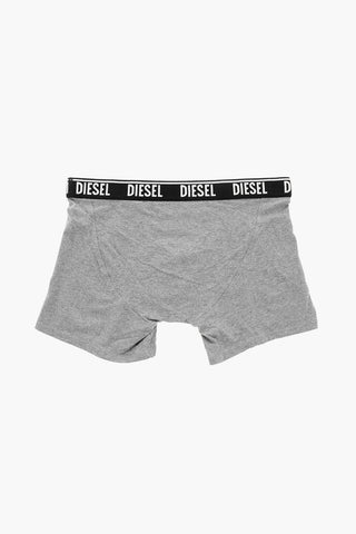 Set Of 3 Stretch Cotton Boxers With Logo Elastic