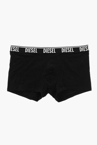 Set Of 5 Stretch Cotton Boxers With Logo Elastic