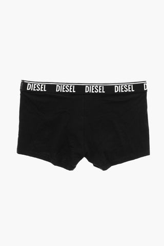 Set Of 5 Stretch Cotton Boxers With Logo Elastic