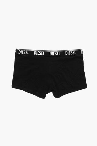 Set of 3 Stretch Cotton Boxers with Logo Elastic