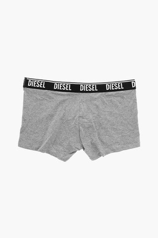 Set of 3 Stretch Cotton Boxers with Logo Elastic