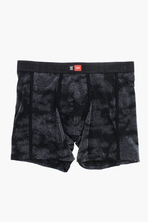 RED TAG Flocked Boxers with Logo Elastic Waistband