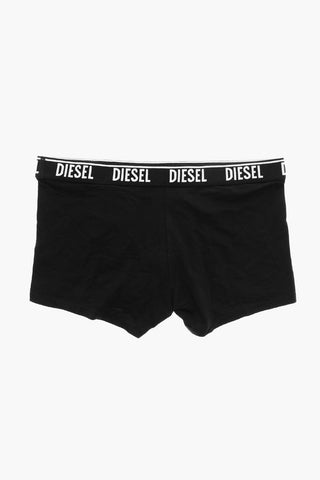 Set of 3 Stretch Cotton Boxers with Logo Elastic