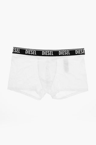 Set of 3 Stretch Cotton Boxers with Logo Elastic