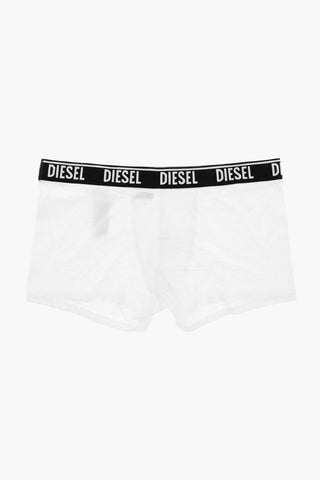 Set of 3 Stretch Cotton Boxers with Logo Elastic