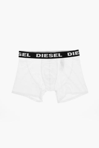 Set of 3 Stretch Cotton Boxers with Logo Elastic