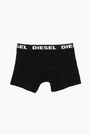 Set of 3 Stretch Cotton Boxers with Logo Elastic