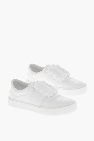 Leather Slip On VERY VIVIER Sneakers with Maxi Buckle
