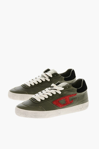 Leather Low Sneakers S-LEROJI in Solid Color